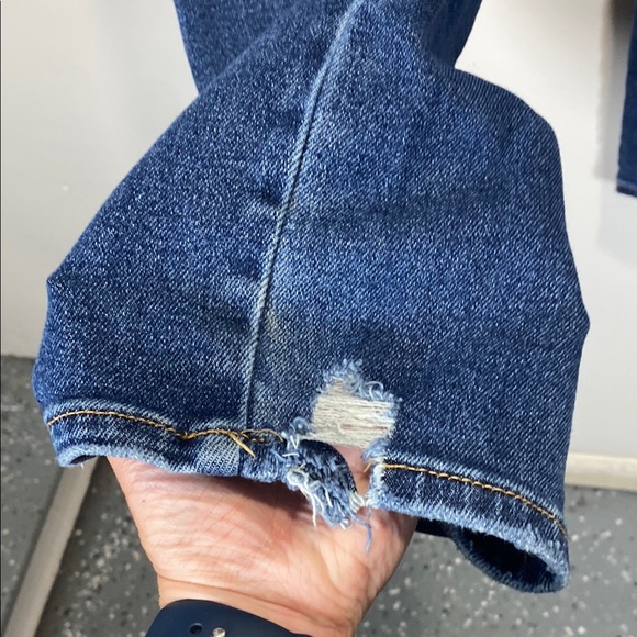 Cello Blue High Rise Distress Mom Jeans - Picture 6 of 12